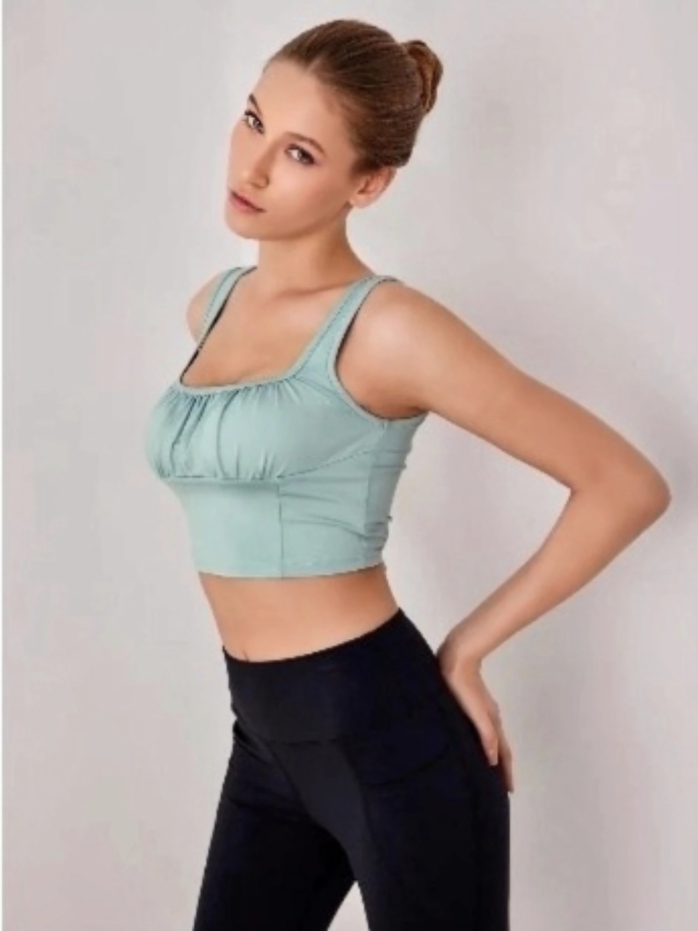 Cider | Ruched Crop Top - Picture 4 of 11